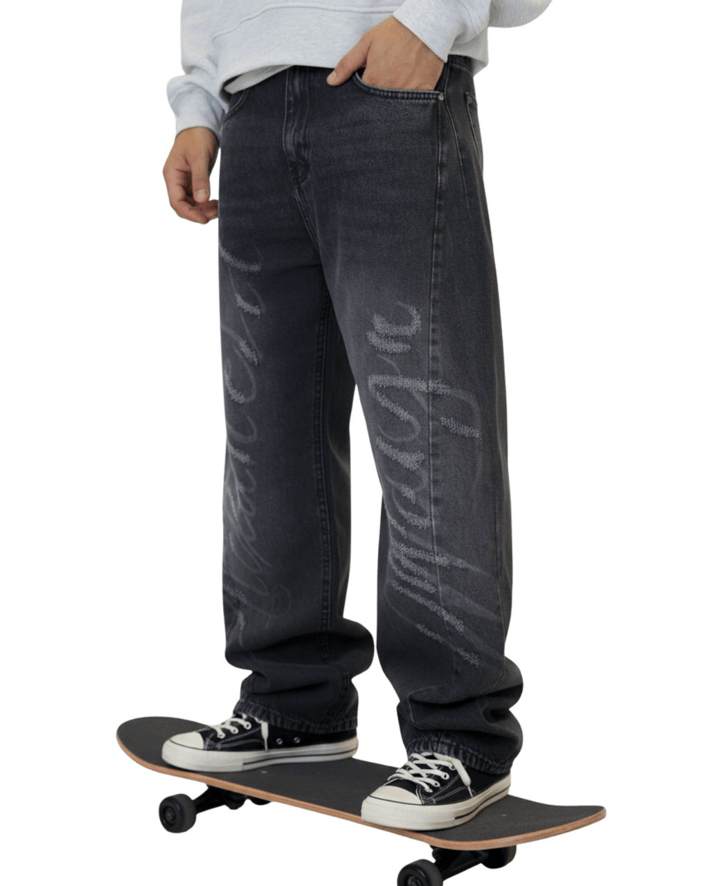 Chaos Shadow Script Denim Jeans – Dark Wash - NEXO UNIFIED