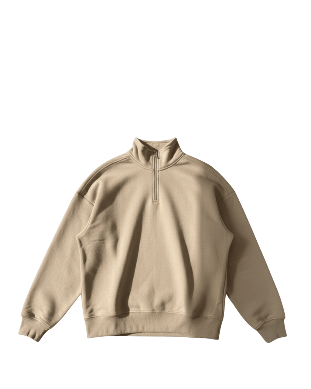 Quarter - Zip Premium Sweatshirt – Deep Navy Blue & Beige - NEXO UNIFIED